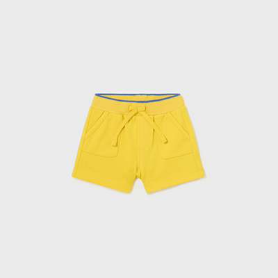 Mayoral Boys Yellow Fleece Shorts