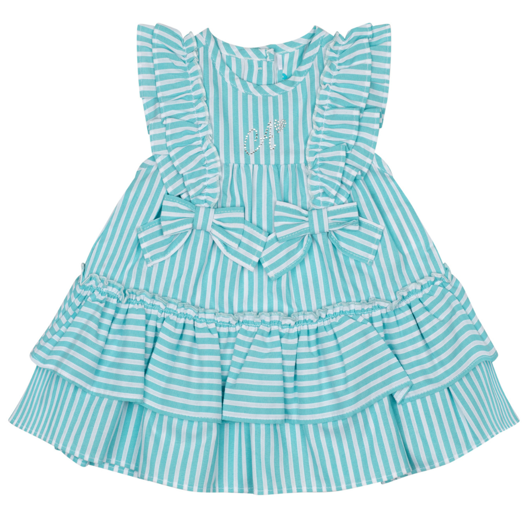 Little A Blue Seersucker Stripe Dress
