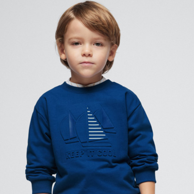 Mayoral Boys Blue Boat Sweatshirt