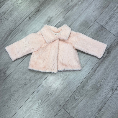 Angel Wings Girl Pink Faux Fur Coat