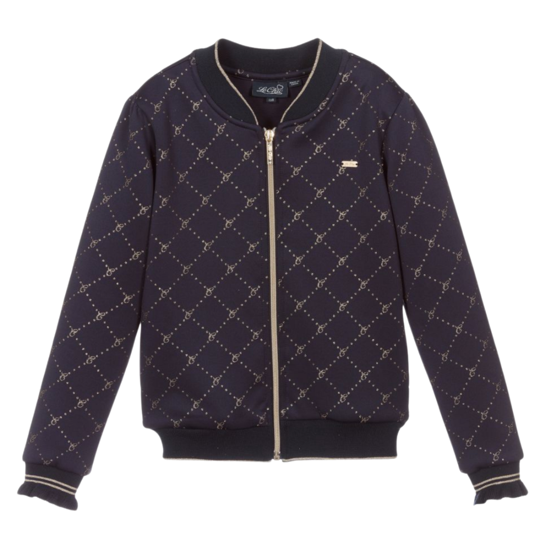Le Chic Girls Navy Zip-Up Jacket