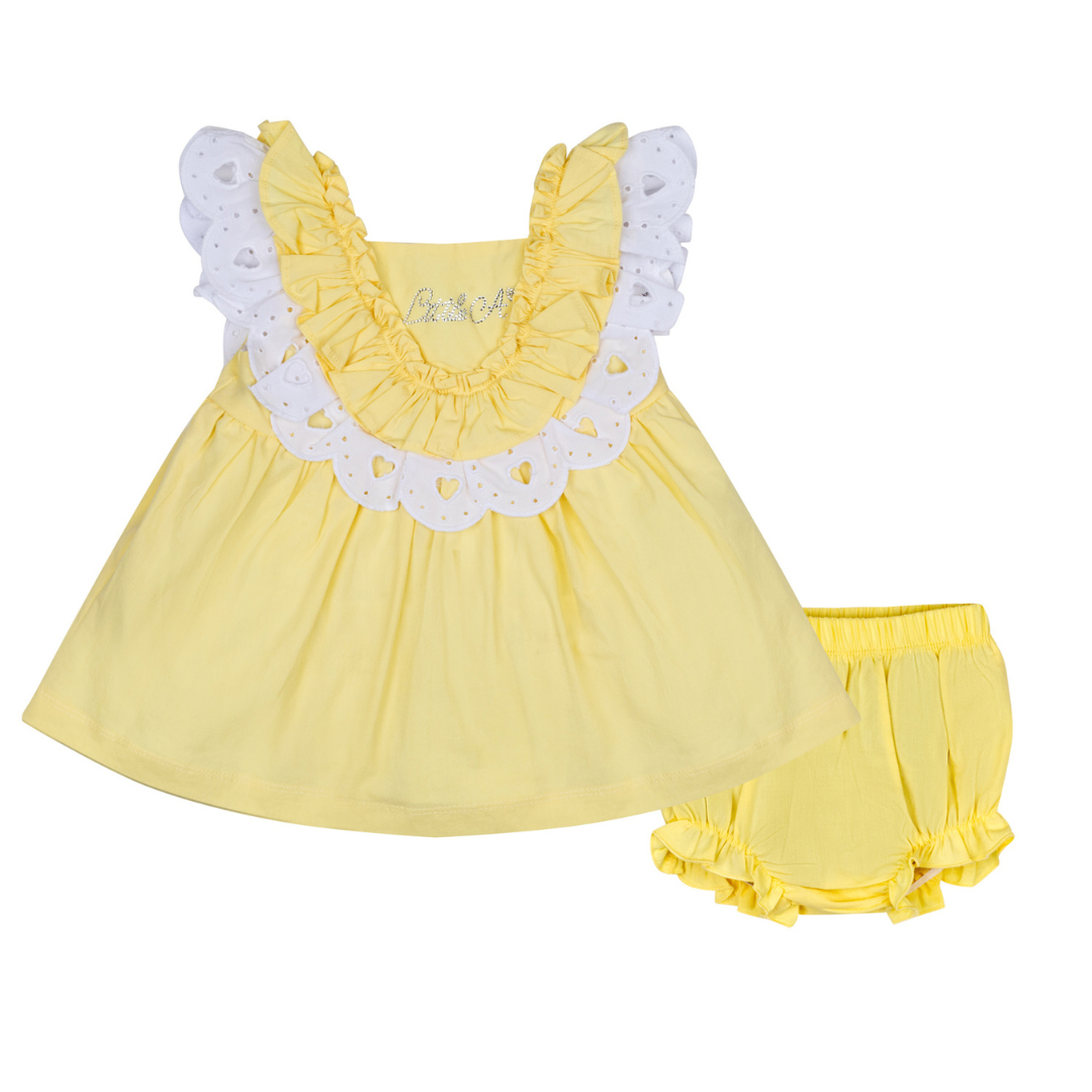 Little A Lemon Poplin Dress