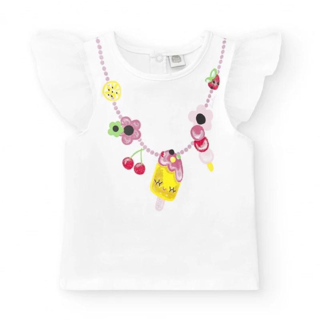 Tuc Tuc Girls Necklace Print T-Shirt