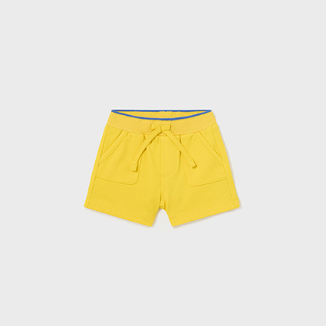 Mayoral Boys Yellow Fleece Shorts