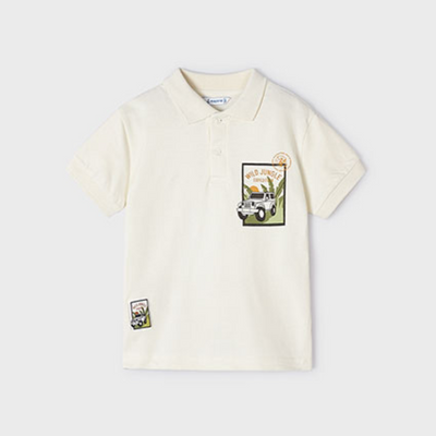 Mayoral Boys Jungle Print Polo Shirt