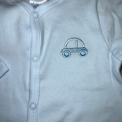 Baby Boys Blue Car Two Piece Set