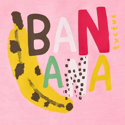 Tuc Tuc Girls Pink Banana Print T-Shirt