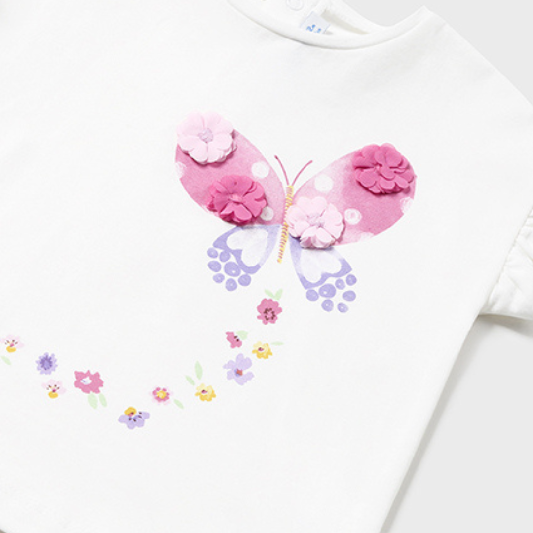 Mayoral Girls Butterfly Print T-Shirt