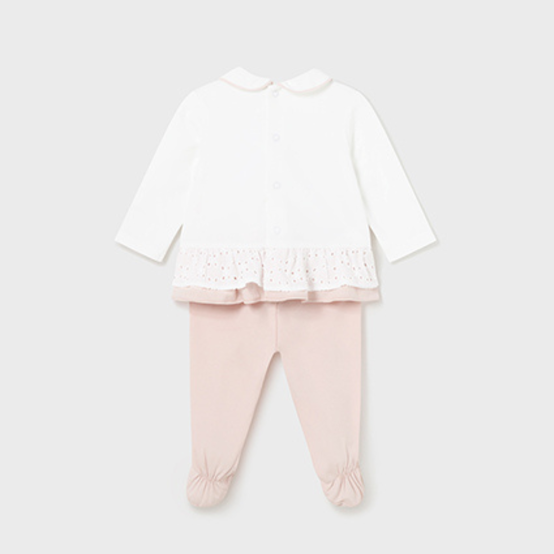 Mayoral Girls Pink & Ivory Two Piece Set