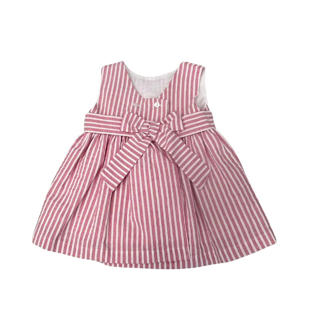 Sardon Girls Pink Stripe Dress