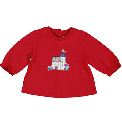 Mayoral Girls Red Long Sleeve T-Shirt