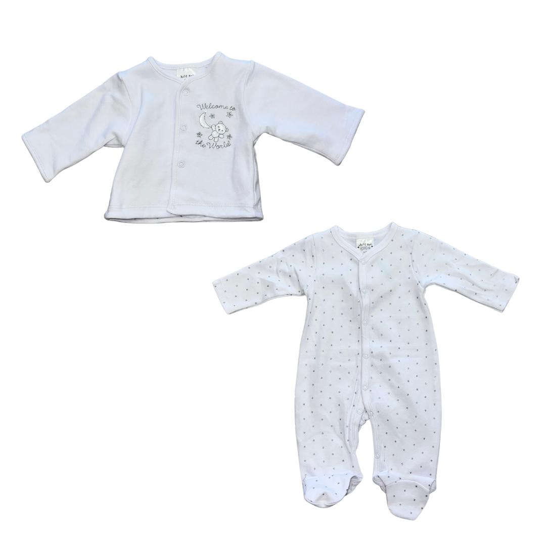 Welcome To The World White Two Piece Set