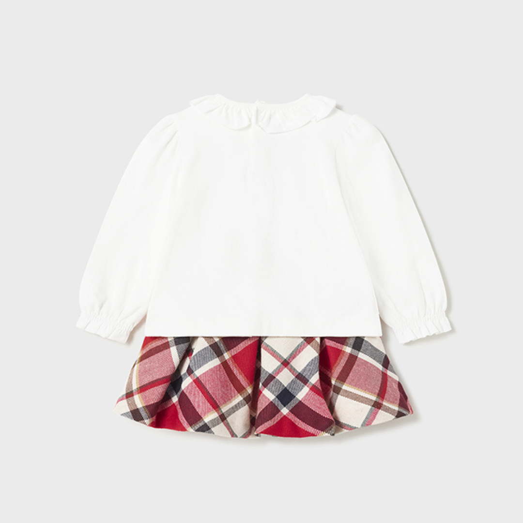 Mayoral Girls Tartan Skirt Set