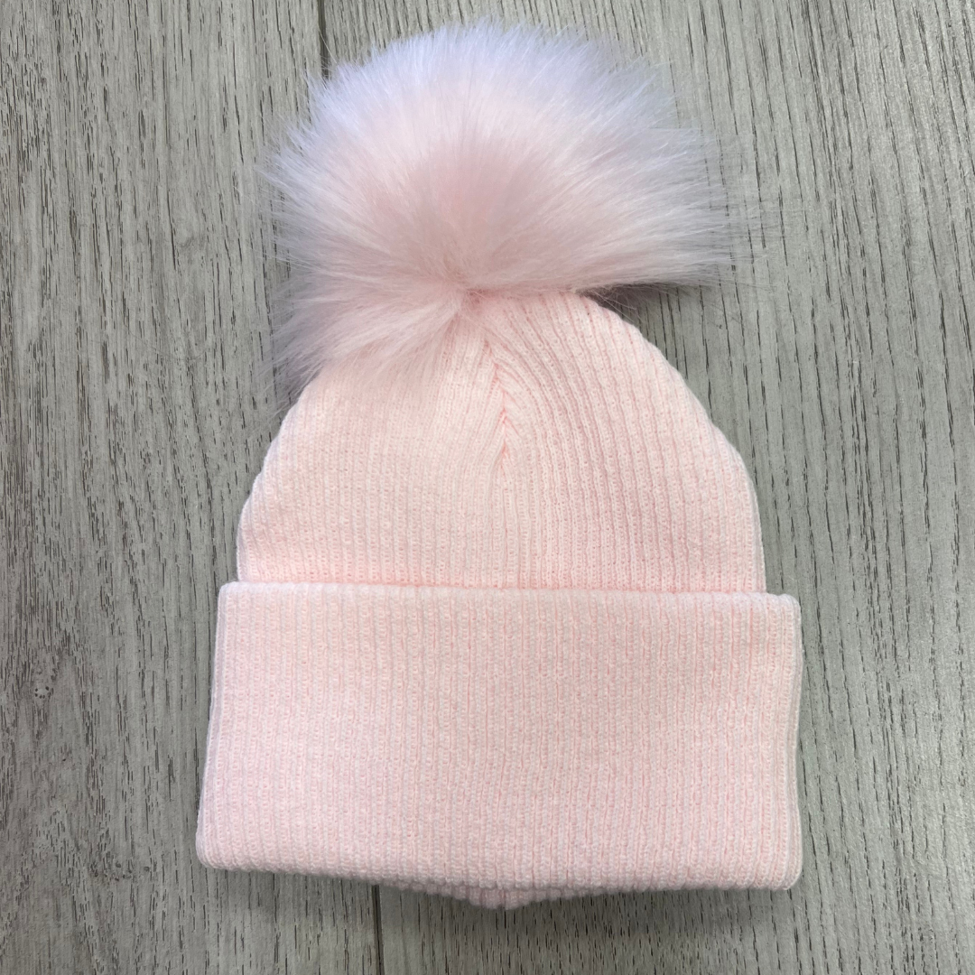 Pink PomPom Hat