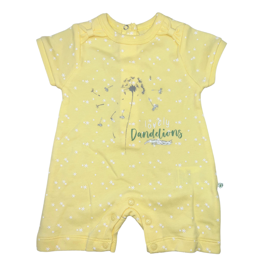 Baby Girls Yellow Dandelion Romper