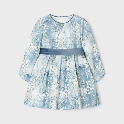 Mayoral Girls Blue Floral Print Dress