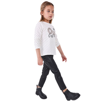 Mayoral Girls Faux Leather Leggings