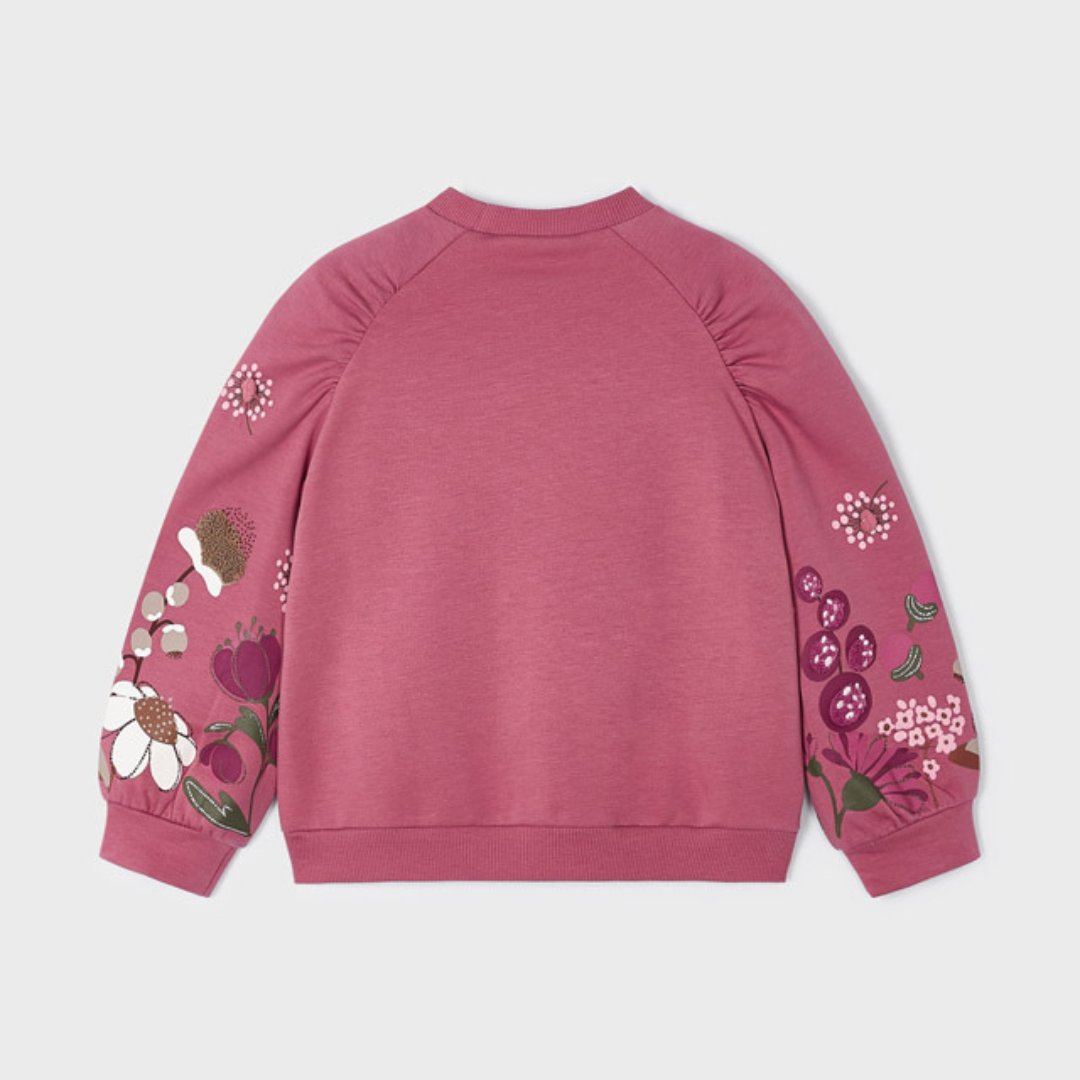 Mayoral Girls Pink Floral Sweatshirt