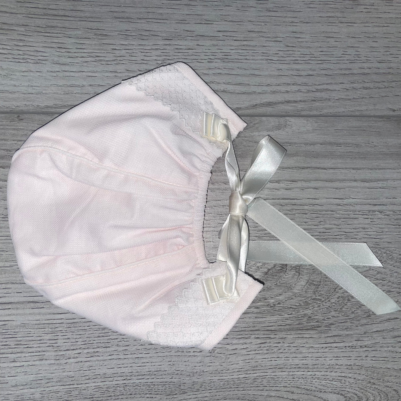 Artesania Granlei Girls Pink & Cream Knitted Christening Gown and Bonnet