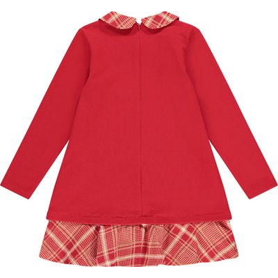 A Dee Red Teddy Check Dress
