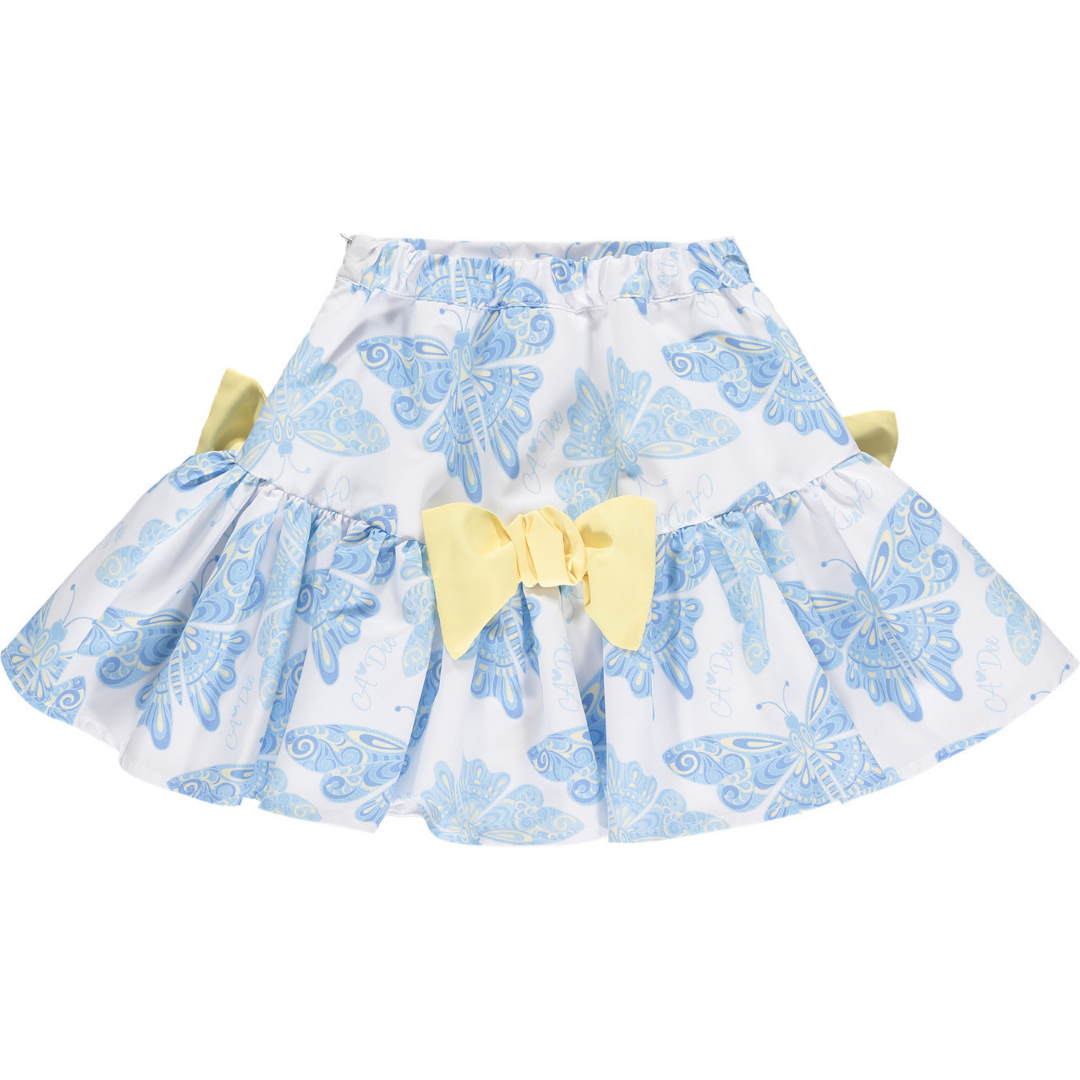 A Dee Girls Butterfly Print Skirt & T-Shirt Set