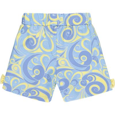 A Dee Girls Swirl Blue Print Shorts