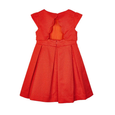 Mayoral Girls Orange Pleat Dress