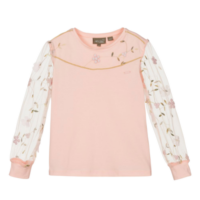 Le Chic Girls Flower Print Top