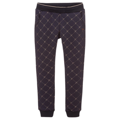 Le Chic Girls Navy Logo Joggers
