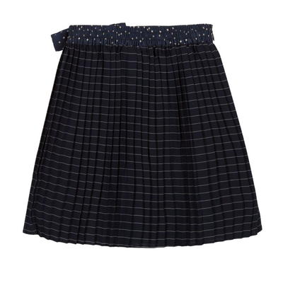 Le Chic Girls Navy Pleated Skirt