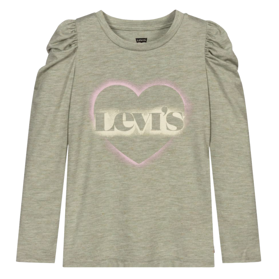 Levis Girls Long Sleeve Heart Logo Top