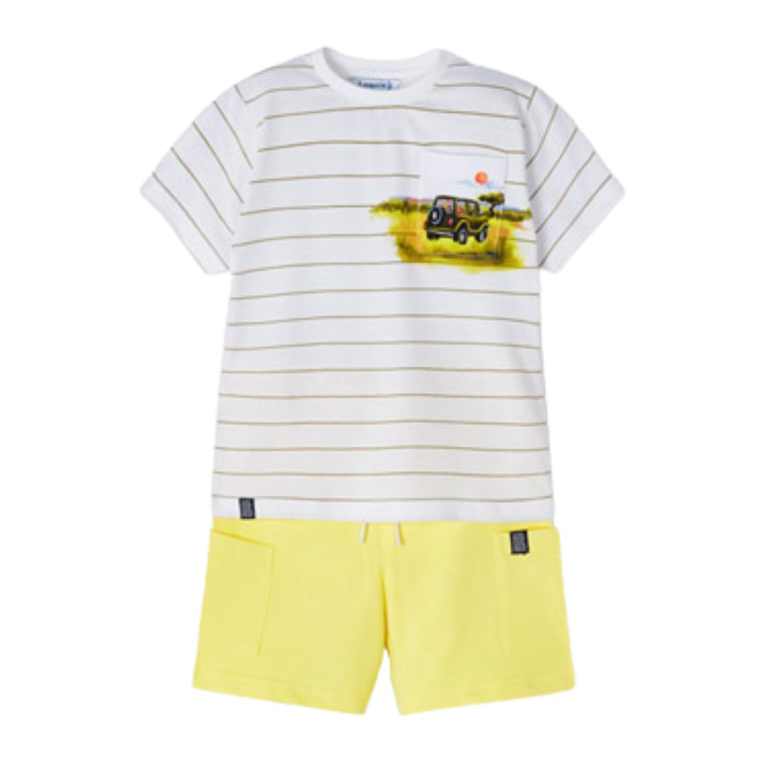 Mayoral Boys 2 Piece Lemon T-Shirt & Short Set
