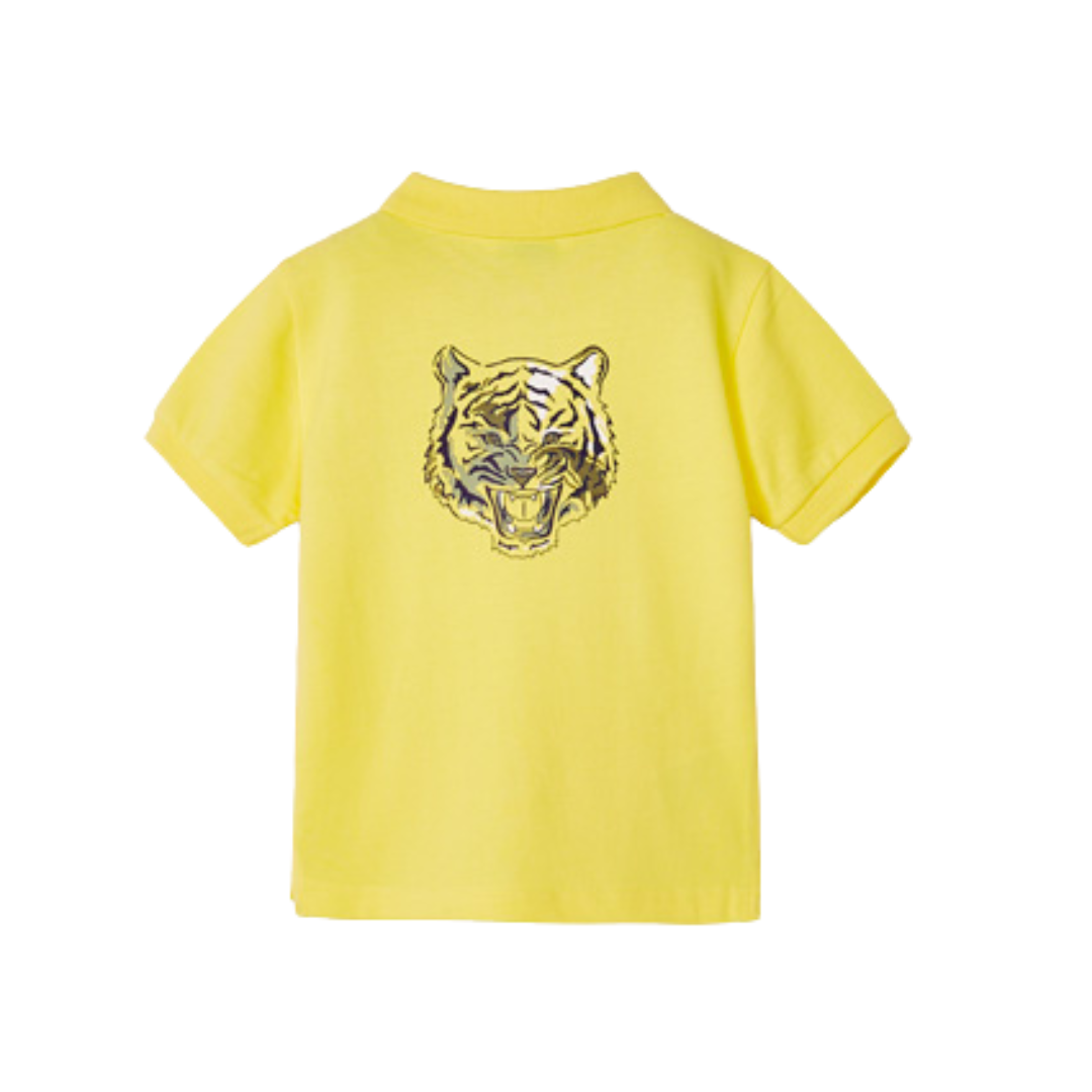 Mayoral Boys Tiger Print Polo Shirt
