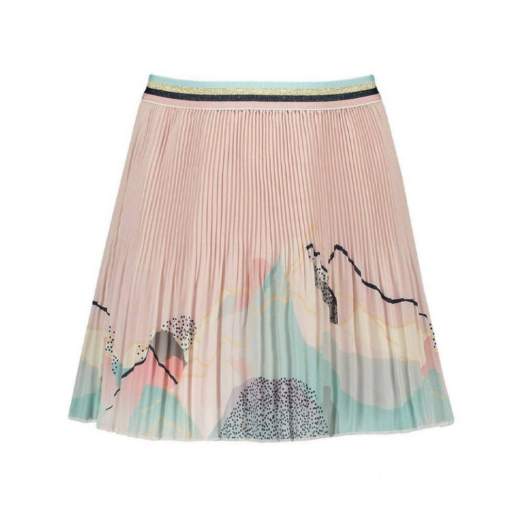 Nono Girls Pleated Print Skirt