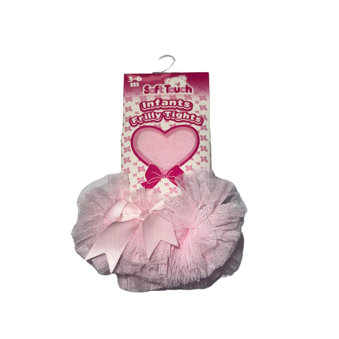 Baby Girls Pink Frilly Tights