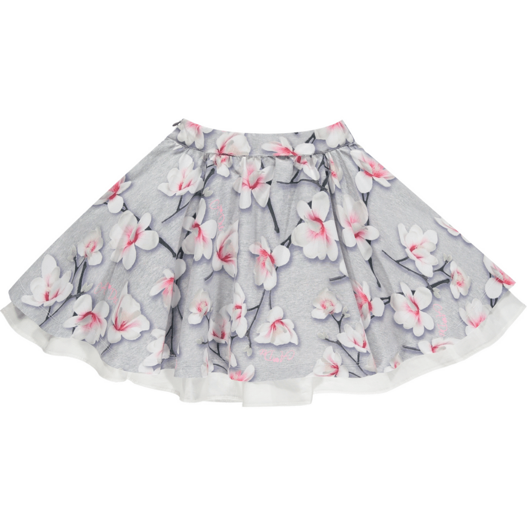 A Dee Girls Grey Print Skirt