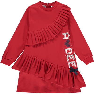 A Dee Girls Red Frill Dress