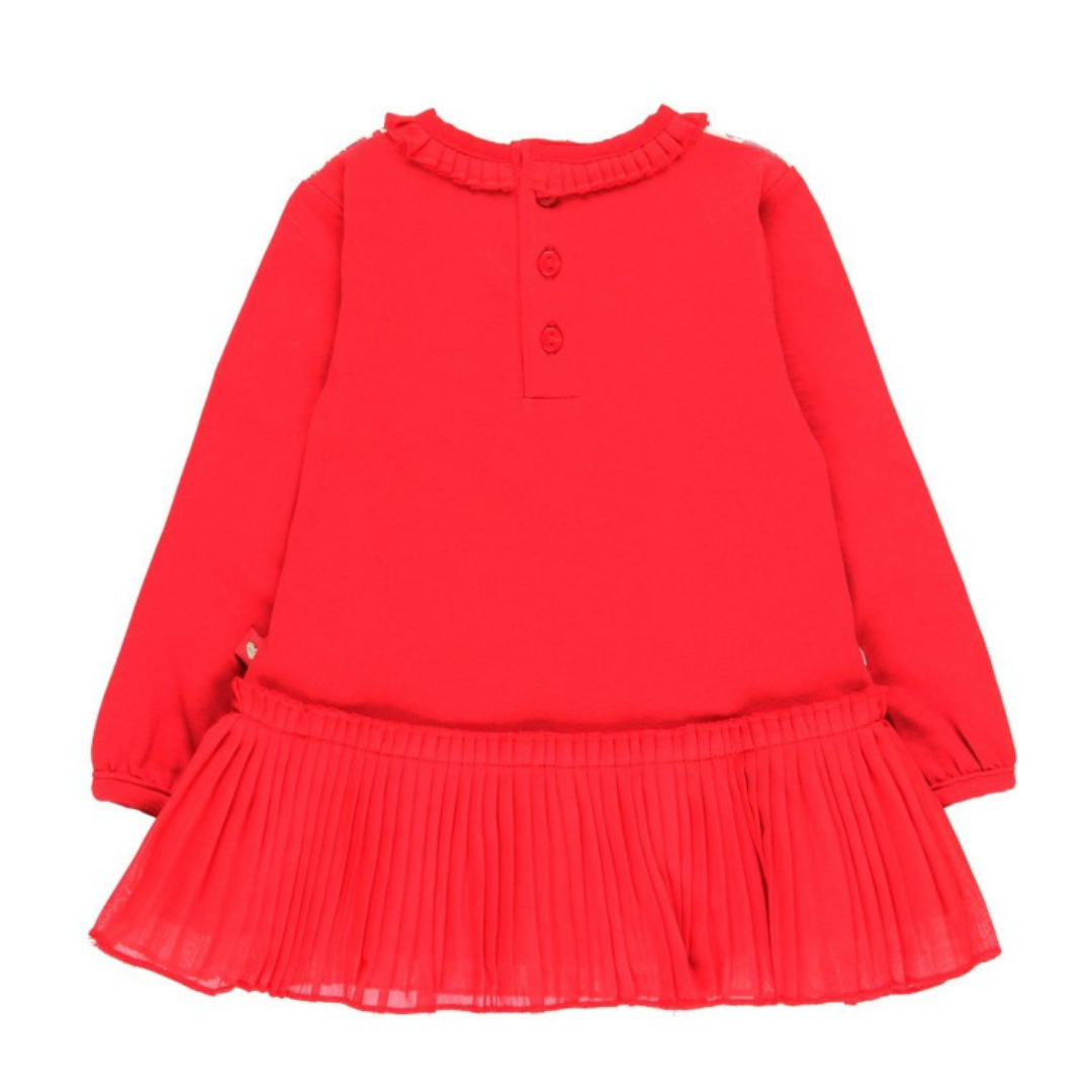 Boboli Girls Red Print Dress