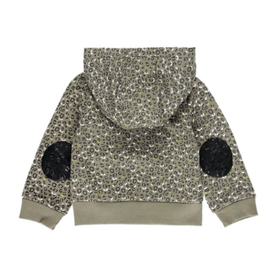 Bóboli Girls Leopard Print Zip-Up Jacket